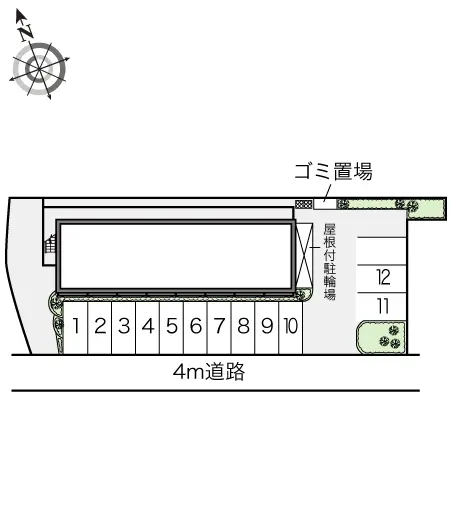 ★手数料０円★姫路市白国１丁目　月極駐車場（LP）